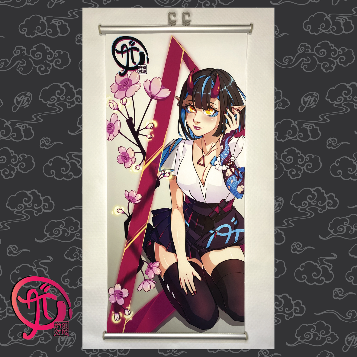 Sakura Oni Wall Scroll